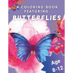 butterfly coloring book for kids ages 8–12: beautiful butterfly coloring pages for girls and boys